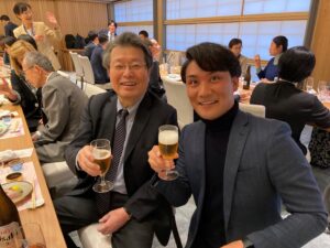 With President of Kyushu U in SENTAN-Q 1st dinner
